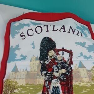 Scottish Themed Tapestry or Decorative Tea Cloth with Bagpiper, 100% Cotton
